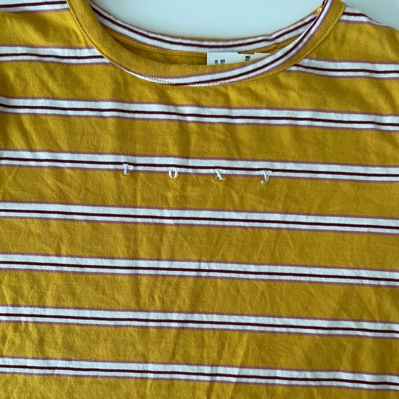 Roxy Salted Feeling Short-Sleeve Striped Retro T-Shirt Women’s Size Small - Picture 4 of 12